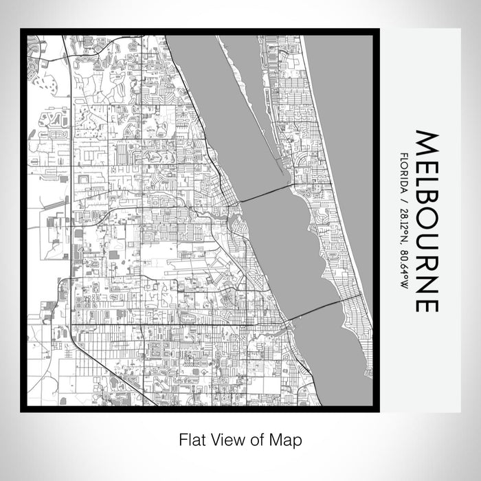 Rendered View of Melbourne Florida Map on 17oz Stainless Steel Insulated Tumbler in Classic Map Style