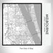 Rendered View of Melbourne Florida Map on 17oz Stainless Steel Insulated Tumbler in Classic Map Style