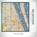 Rendered View of Melbourne Florida Map on 17oz Stainless Steel Insulated Tumbler in Woodblock Map Style