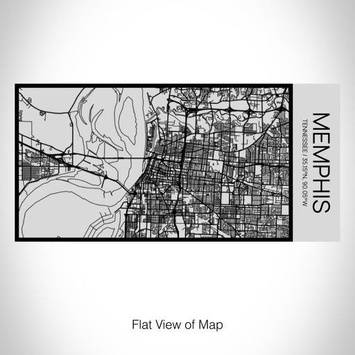 Rendered View of Memphis Tennessee Map on 17oz Stainless Steel Insulated Cola Bottle in Stainless