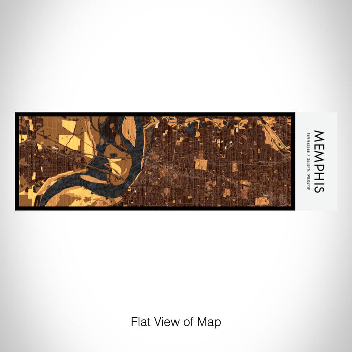 Rendered View of Memphis Tennessee Map on 10oz Stainless Steel Insulated Cup in Ember with Sliding Lid