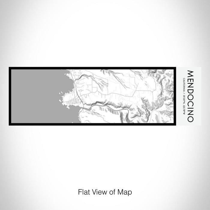 Rendered View of Mendocino California Map on 10oz Stainless Steel Insulated Cup in Classic with Sliding Lid