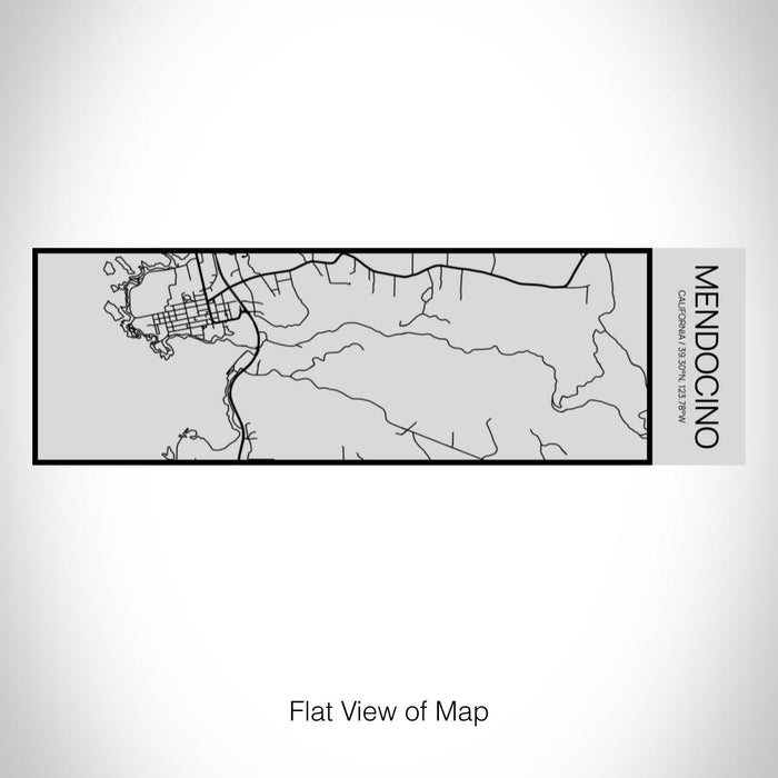 Rendered View of Mendocino California Map on 10oz Stainless Steel Insulated Cup with Sipping Lid