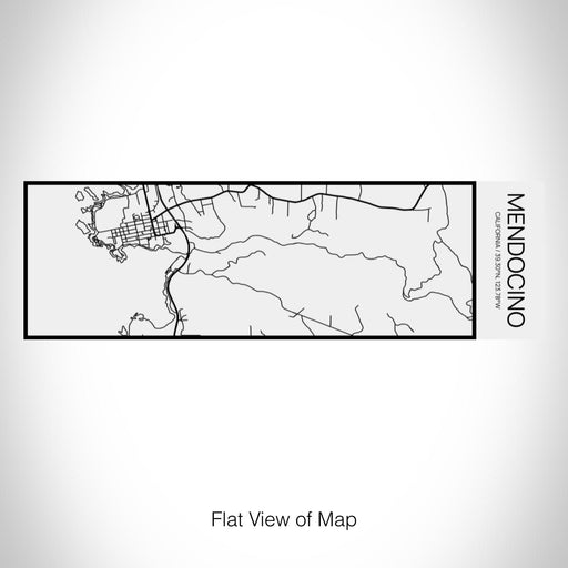 Rendered View of Mendocino California Map on 10oz Stainless Steel Insulated Cup in Matte White with Sliding Lid