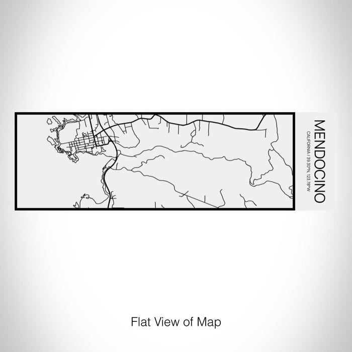 Rendered View of Mendocino California Map on 10oz Stainless Steel Insulated Cup in Matte White with Sliding Lid