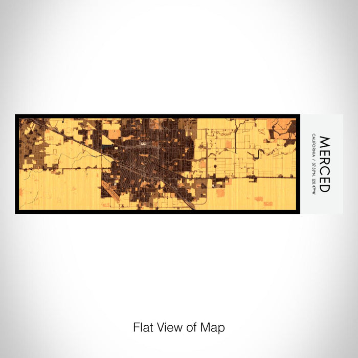 Rendered View of Merced California Map on 10oz Stainless Steel Insulated Cup in Ember with Sliding Lid