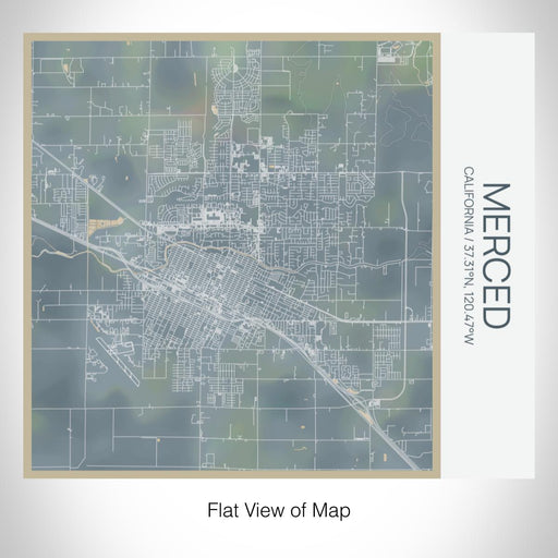 Rendered View of Merced California Map on 17oz Stainless Steel Insulated Tumbler in Afternoon Map Style