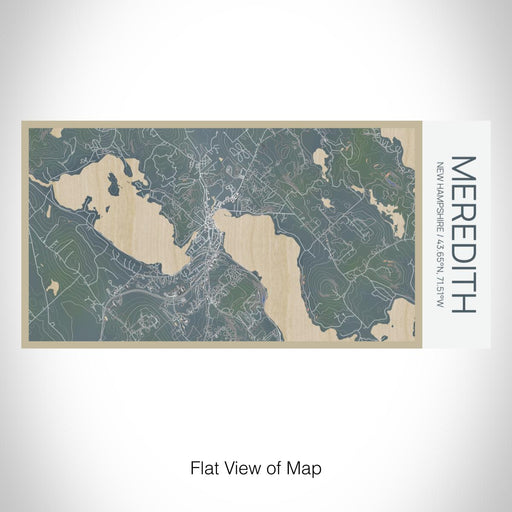 Rendered View of Meredith New Hampshire Map on 17oz Stainless Steel Insulated Bottle with printed afternoon style map