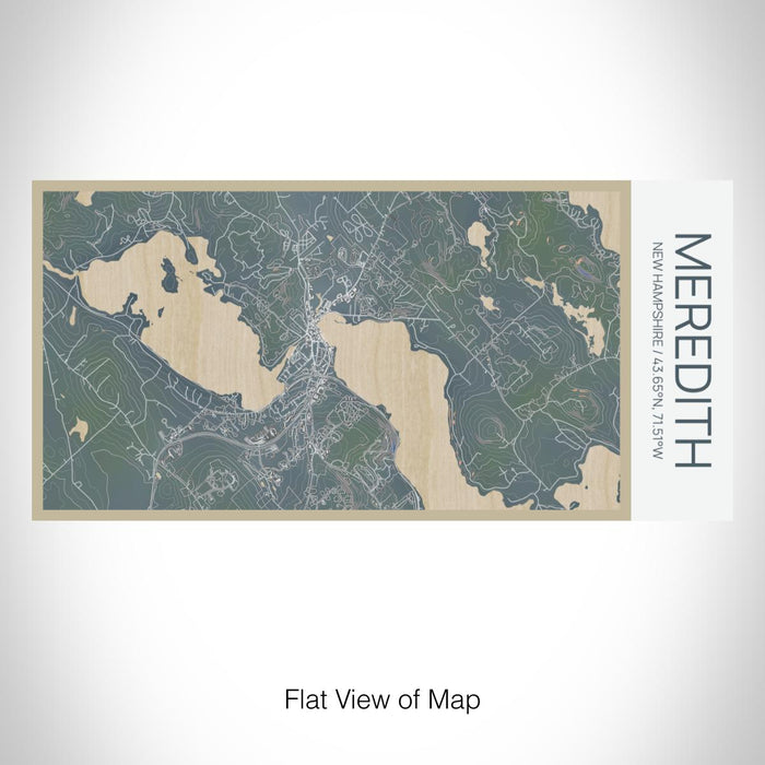 Rendered View of Meredith New Hampshire Map on 17oz Stainless Steel Insulated Bottle with printed afternoon style map