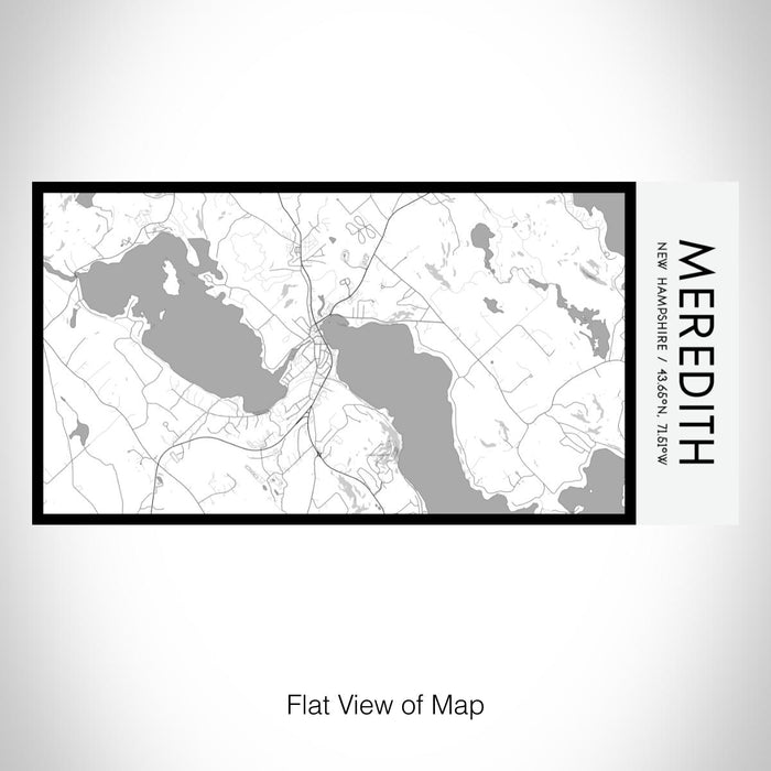 Rendered View of Meredith New Hampshire Map on 17oz Stainless Steel Insulated Bottle with printed classic style map
