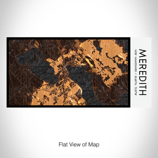 Rendered View of Meredith New Hampshire Map on 17oz Stainless Steel Insulated Bottle with printed ember style map