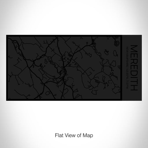 Rendered View of Meredith New Hampshire Map on 17oz Stainless Steel Insulated Cola Bottle in Stainless in Matte Black