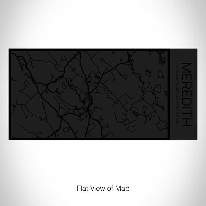 Rendered View of Meredith New Hampshire Map on 17oz Stainless Steel Insulated Cola Bottle in Stainless in Matte Black