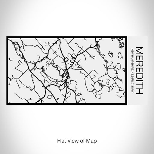 Rendered View of Meredith New Hampshire Map on 17oz Stainless Steel Insulated Cola Bottle in Stainless in Matte White