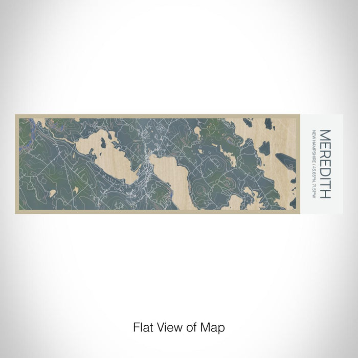 Rendered View of Meredith New Hampshire Map on 10oz Stainless Steel Insulated Cup in Afternoon with Sliding Lid