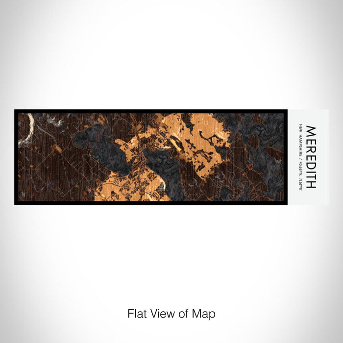 Rendered View of Meredith New Hampshire Map on 10oz Stainless Steel Insulated Cup in Ember with Sliding Lid