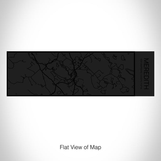 Rendered View of Meredith New Hampshire Map on 10oz Stainless Steel Insulated Cup in Matte Black with Sliding Lid