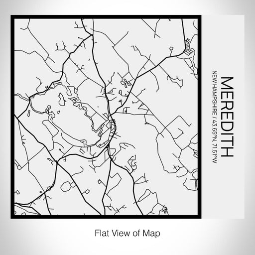Rendered View of Meredith New Hampshire Map on 17oz Stainless Steel Insulated Tumbler in Matte White with Tactile Lines