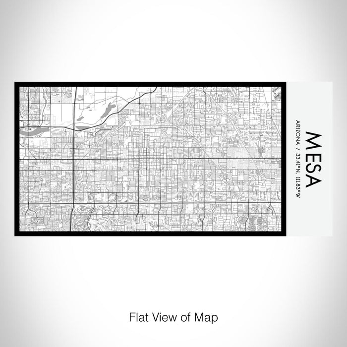 Rendered View of Mesa Arizona Map on 17oz Stainless Steel Insulated Bottle with printed classic style map