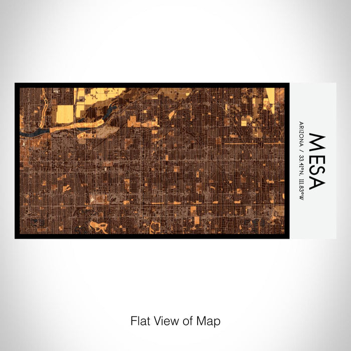 Rendered View of Mesa Arizona Map on 17oz Stainless Steel Insulated Bottle with printed ember style map