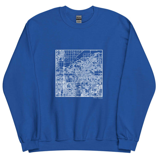 Mesa Arizona  Map Unisex Crewneck Sweater with City inscription in Royal Blue
