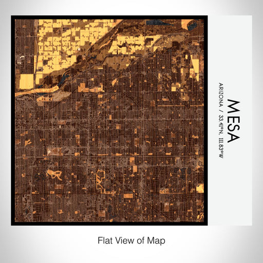 Rendered View of Mesa Arizona Map on 17oz Stainless Steel Insulated Tumbler in Ember Map Style