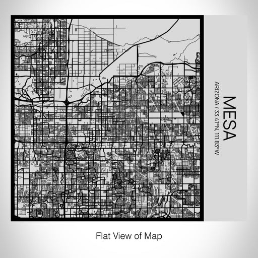 Rendered View of Mesa Arizona Map on 17oz Stainless Steel Insulated Tumbler in Tactile Lines with Succulent in Background