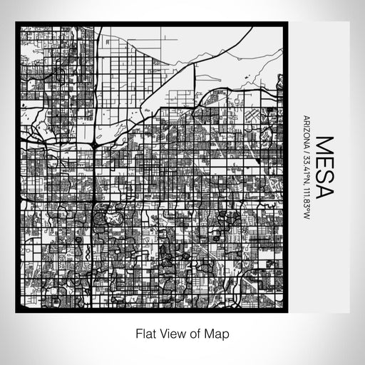 Rendered View of Mesa Arizona Map on 17oz Stainless Steel Insulated Tumbler in Matte White with Tactile Lines