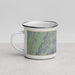 Left View Custom Mesquite Nevada Map Enamel Mug in Afternoon