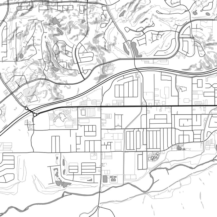 Mesquite Nevada Map Print in Classic Style Zoomed In Close Up Showing Details