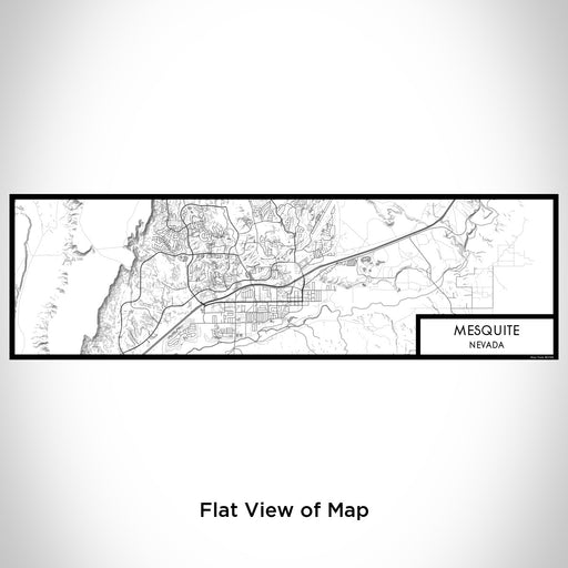 Flat View of Map Custom Mesquite Nevada Map Enamel Mug in Classic