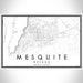 Mesquite Nevada Map Print Landscape Orientation in Classic Style With Shaded Background