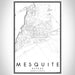 Mesquite Nevada Map Print Portrait Orientation in Classic Style With Shaded Background