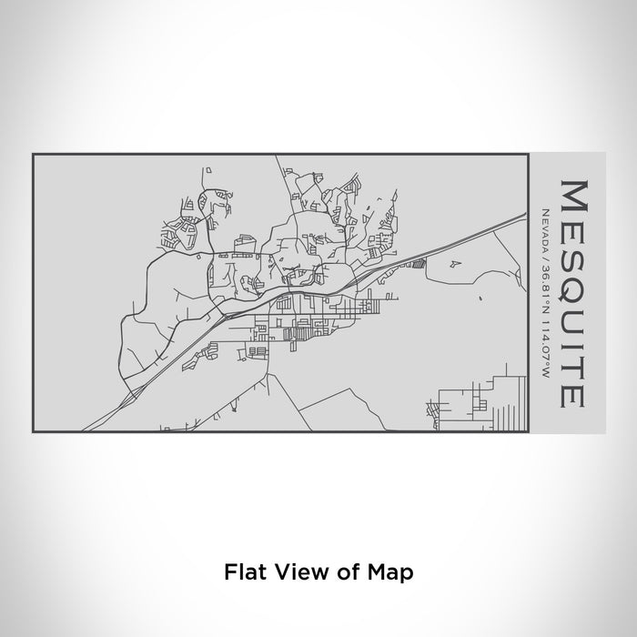 Rendered View of Mesquite Nevada Map Engraving on 17oz Stainless Steel Insulated Cola Bottle