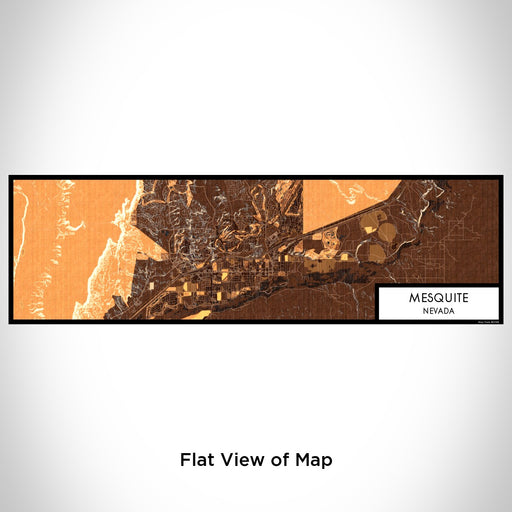 Flat View of Map Custom Mesquite Nevada Map Enamel Mug in Ember