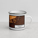 Right View Custom Mesquite Nevada Map Enamel Mug in Ember