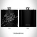 Rendered View of Mesquite Nevada Map Engraving on 6oz Stainless Steel Flask in Black