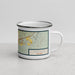 Right View Custom Mesquite Nevada Map Enamel Mug in Woodblock