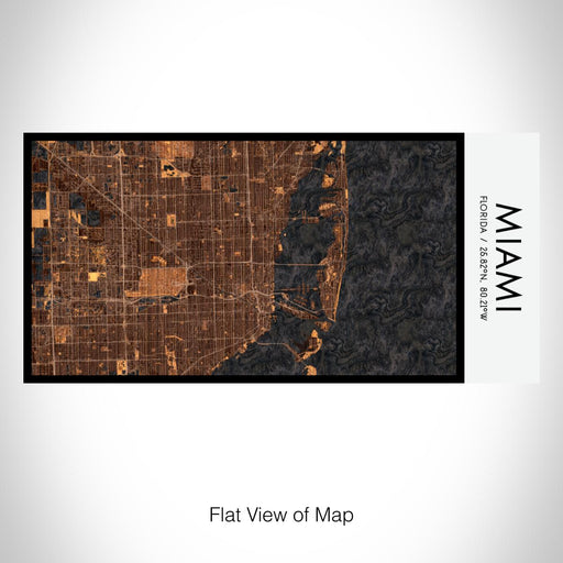 Rendered View of Miami Florida Map on 17oz Stainless Steel Insulated Bottle with printed ember style map