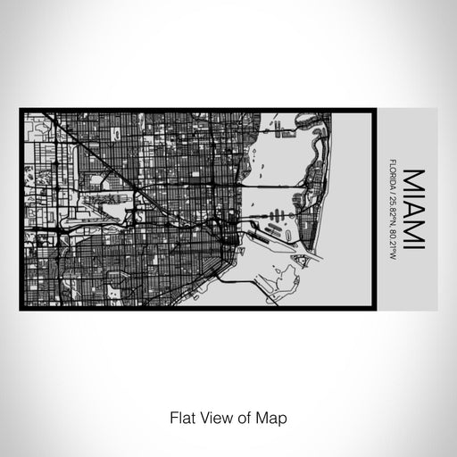 Rendered View of Miami Florida Map on 17oz Stainless Steel Insulated Cola Bottle in Stainless