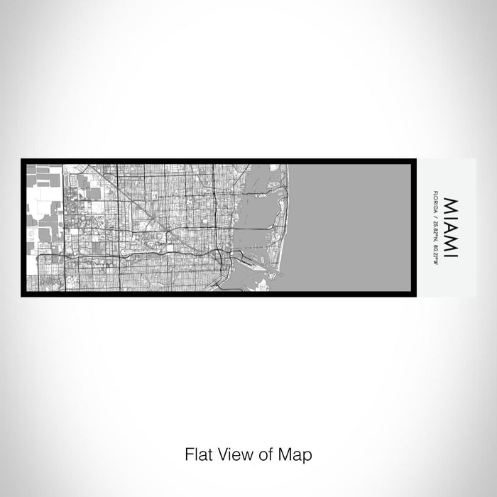 Rendered View of Miami Florida Map on 10oz Stainless Steel Insulated Cup in Classic with Sliding Lid