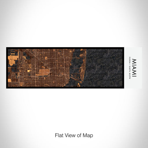 Rendered View of Miami Florida Map on 10oz Stainless Steel Insulated Cup in Ember with Sliding Lid