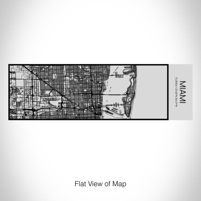 Rendered View of Miami Florida Map on 10oz Stainless Steel Insulated Cup with Sipping Lid