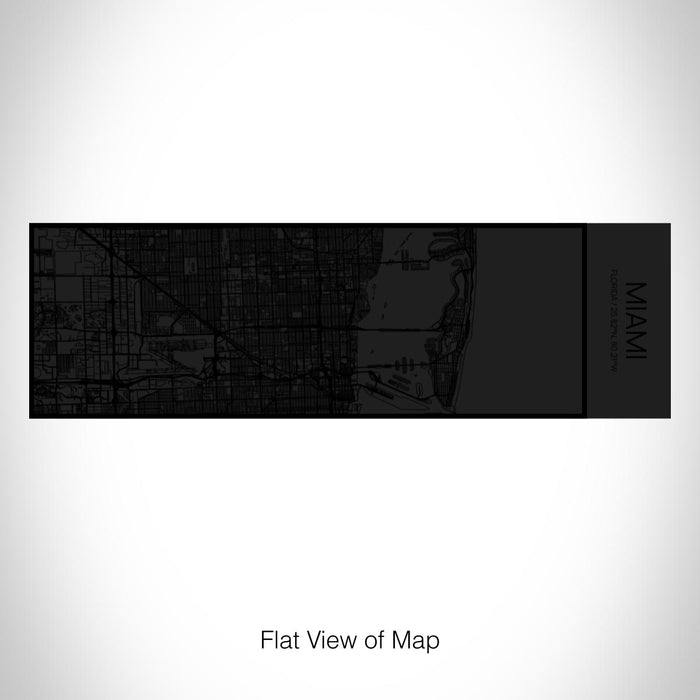 Rendered View of Miami Florida Map on 10oz Stainless Steel Insulated Cup in Matte Black with Sliding Lid