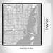 Rendered View of Miami Florida Map on 17oz Stainless Steel Insulated Tumbler in Classic Map Style