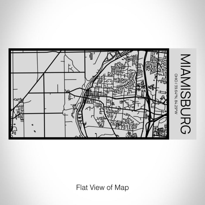 Rendered View of Miamisburg Ohio Map on 17oz Stainless Steel Insulated Cola Bottle in Stainless