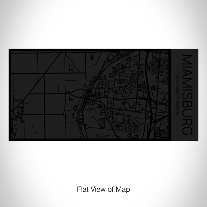Rendered View of Miamisburg Ohio Map on 17oz Stainless Steel Insulated Cola Bottle in Stainless in Matte Black