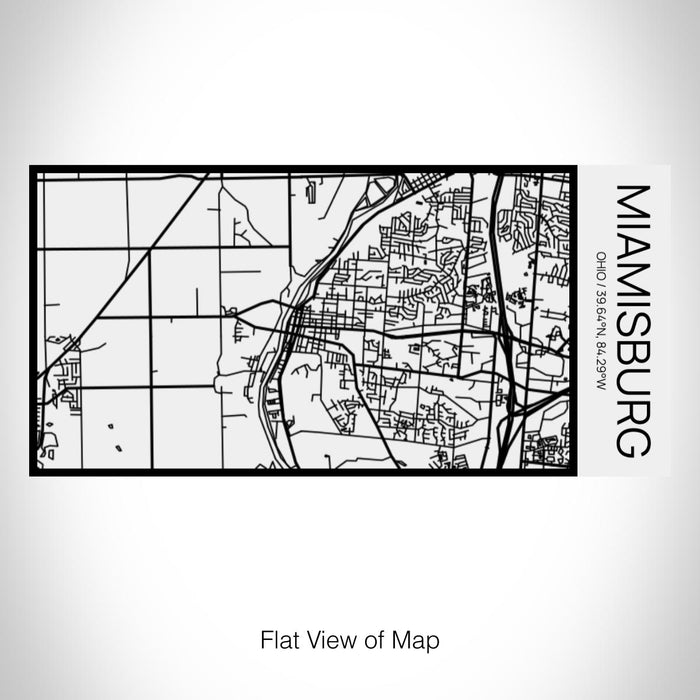 Rendered View of Miamisburg Ohio Map on 17oz Stainless Steel Insulated Cola Bottle in Stainless in Matte White