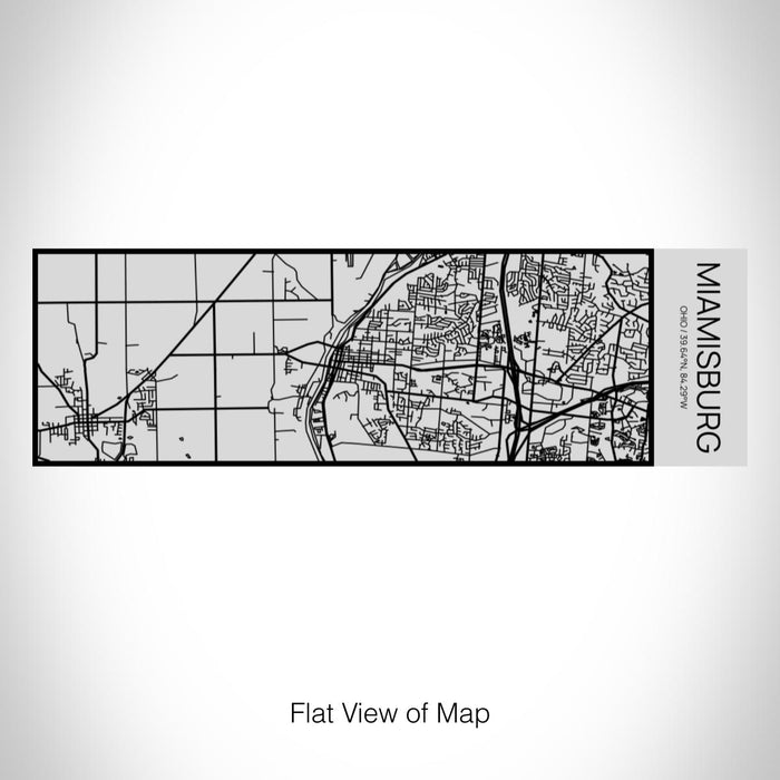 Rendered View of Miamisburg Ohio Map on 10oz Stainless Steel Insulated Cup with Sipping Lid