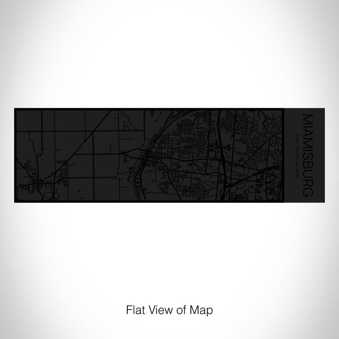 Rendered View of Miamisburg Ohio Map on 10oz Stainless Steel Insulated Cup in Matte Black with Sliding Lid